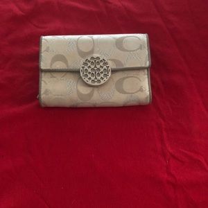 Small Silver Coach Wallet